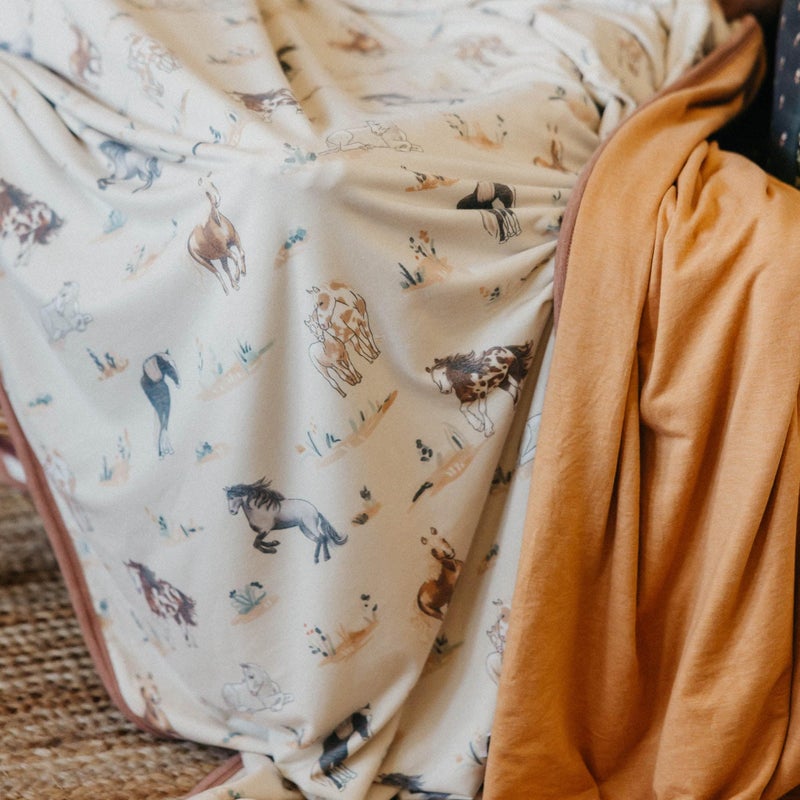 Copper Pearl Jumbo Premium Knit 3 Layer Stretchy Throw Blanket Montana - Image 3