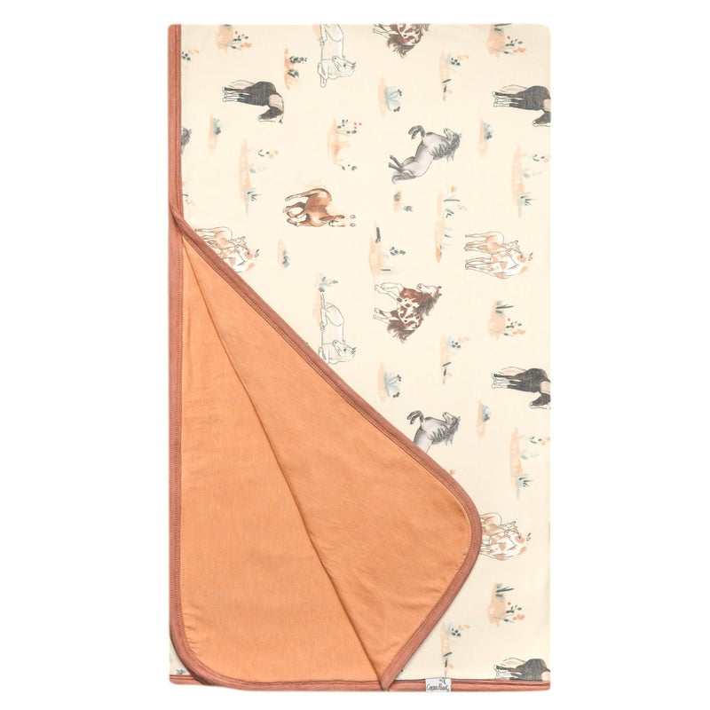 Copper Pearl Jumbo Premium Knit 3 Layer Stretchy Throw Blanket Montana - Image 1