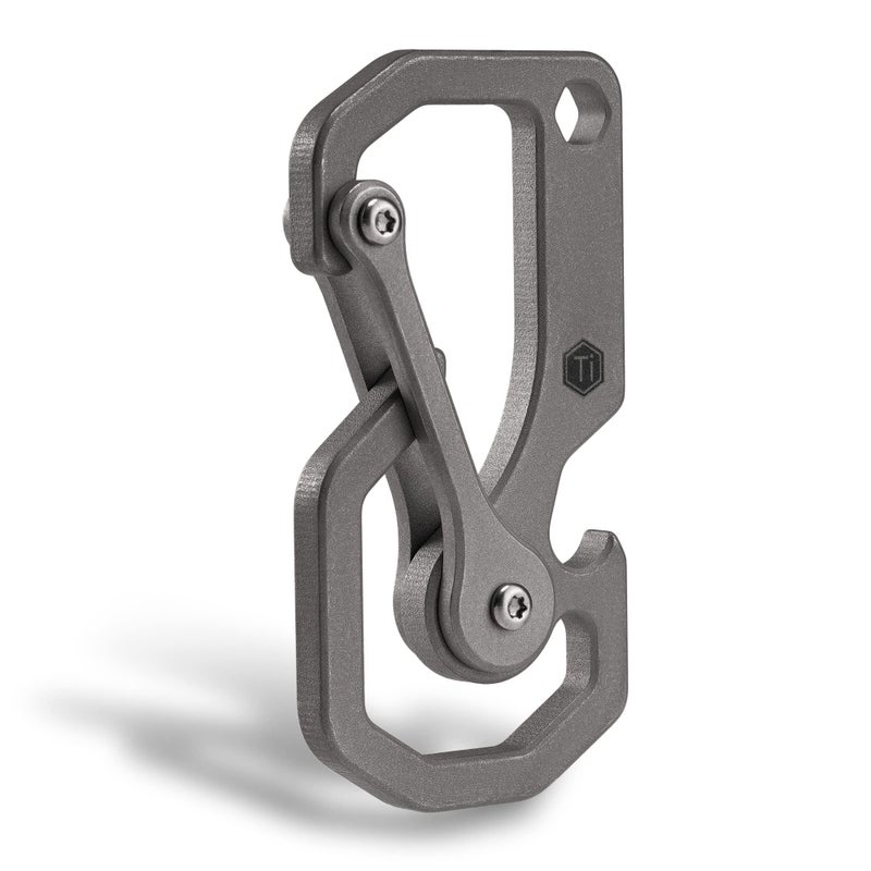 KeyUnity Titanium Carabiner Keychain Tool, 3 Functions in 1 Multitool for Everyday Carry (KU06) - Image 1