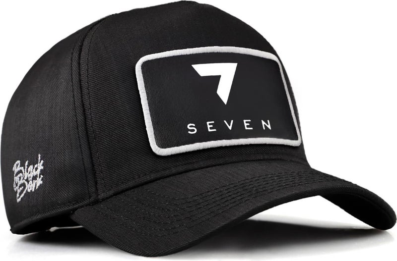 Black Börk V2 Baseball 7 Seven - Unisex Black Cordura Fabric Hat (Cap) with 2 Code Logo  - Image 1