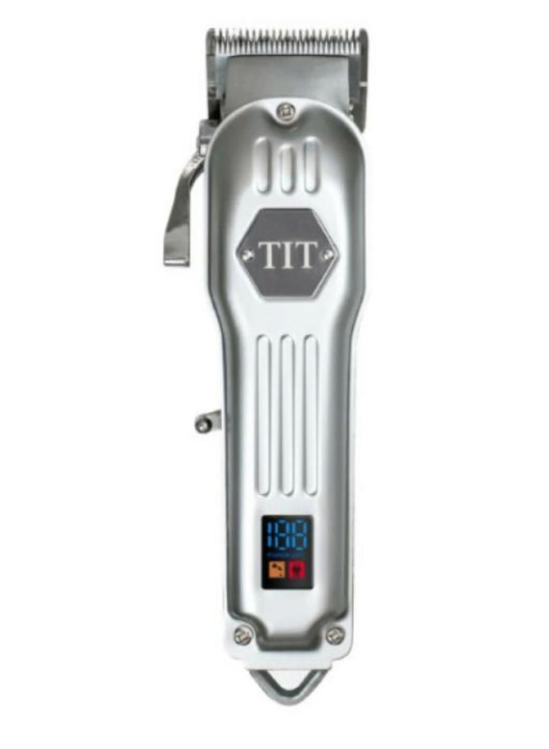 TIT TF-618 Premium Rechargeable Hair Trimmer for Barbers and Home Use – High-Performance Motor, Advanced LCD, and Dual Power Modes
