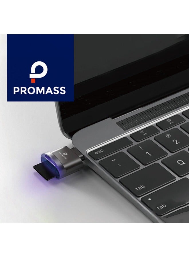 بروماس تايب سي قارئ بطاقة الذاكرة تصميم مدمج وسهل الحمل USB C - متوافق مع آيفون 16 بروماكس / 16 برو / 16 بلس / 16 / 15 بروماكس /15 برو /15بلس/ 15 / اس 24الترا/ اس 23الترا واجهزة اندرويد وأجهزة الحواسيب - Image 3