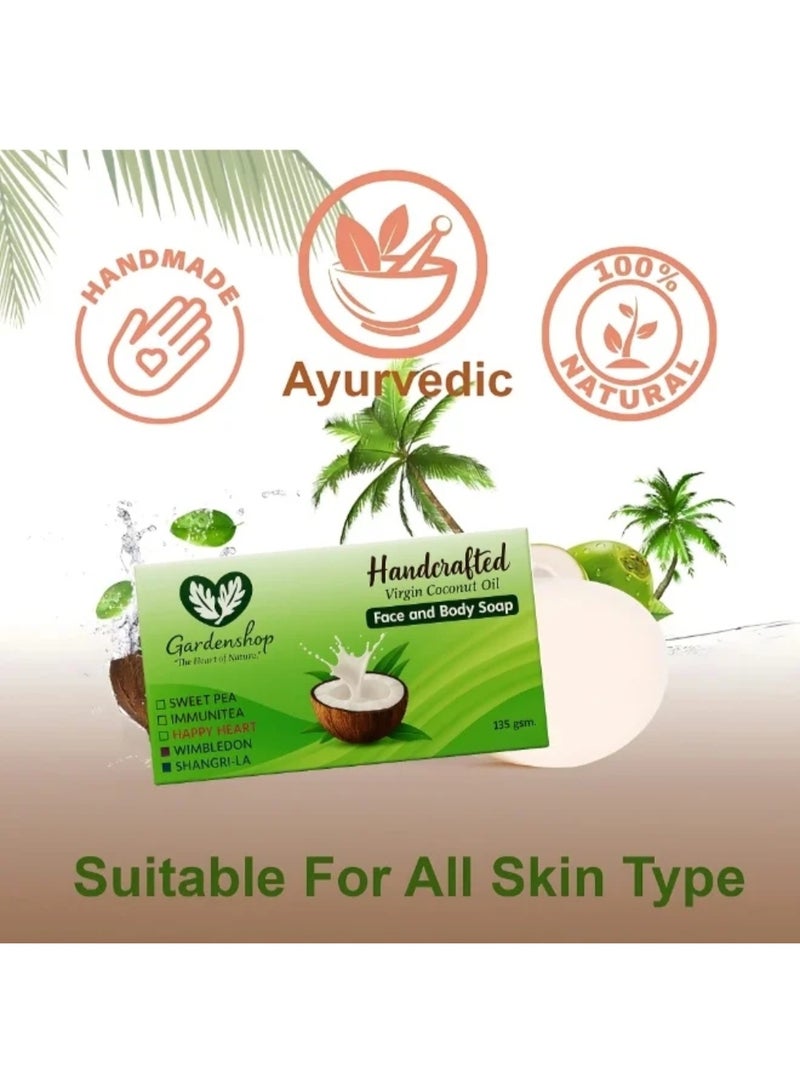 Garden Handcrafted Virgin Coconut Oil Face & Body Soap – 135g - Image 2