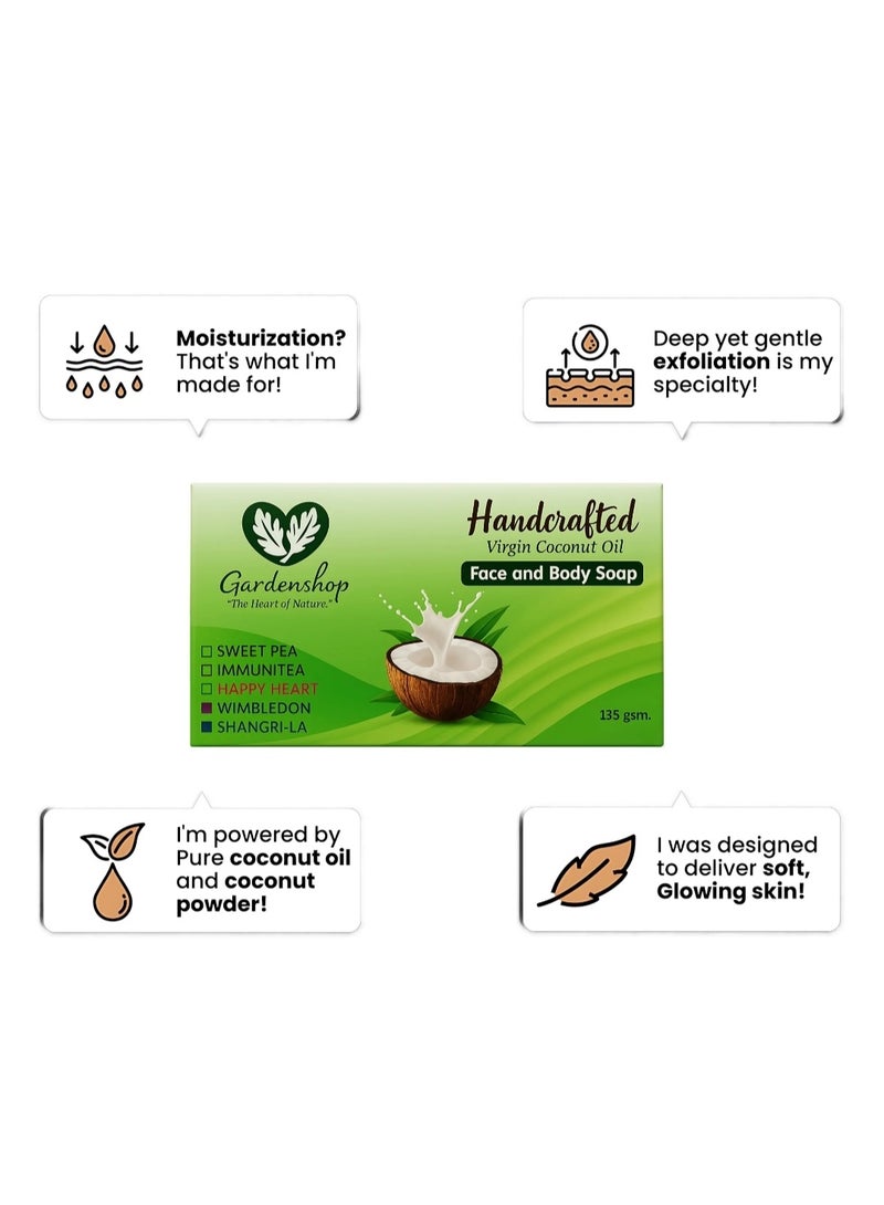 Garden Handcrafted Virgin Coconut Oil Face & Body Soap – 135g - Image 3
