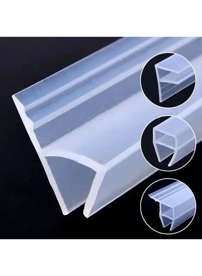 2 Rolls 78.74Inch H F U Type Glass Door Seal Strip Silicone Bathtub Shower Sealing Tape - Image 2
