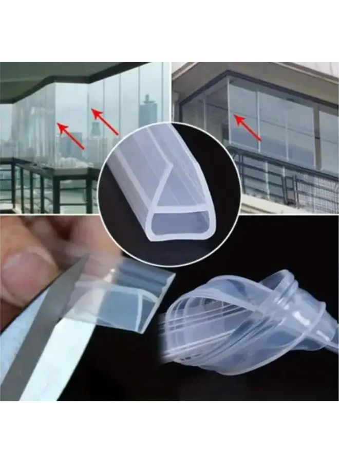 2 Rolls 78.74Inch H F U Type Glass Door Seal Strip Silicone Bathtub Shower Sealing Tape - Image 4