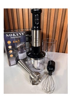 sokany 4 In 1 Stainless Hand Blender/2 Speed/800W(SK-768-4)  - Image 1