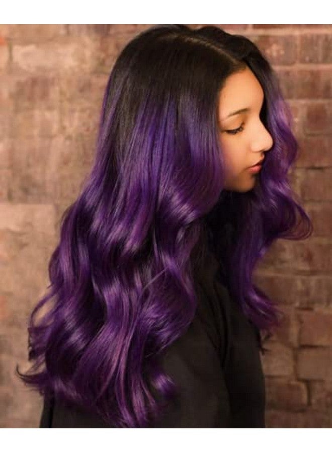 Swiking Ombre Purple Curly Wavy Long Wigs For Women Black Root Natural Cute Colorful Wig With Breathable Wig Net Perfect For Daily Party Cosplay (Purple) - Image 3