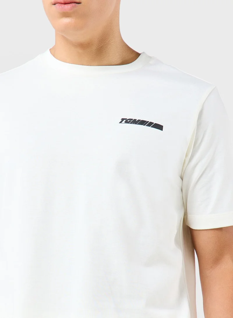 The Giving Movement Regular Logo Racer Printed T-Shirt