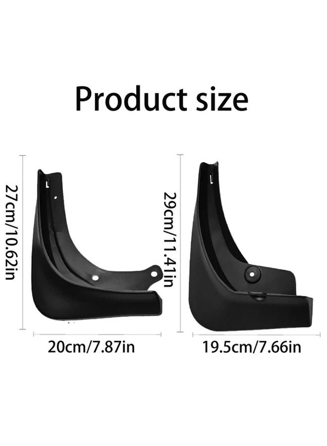 4 Pack Black Mudguards For Tesla Model 3 2016 2023 All Weather Protection Easy Install - Image 3
