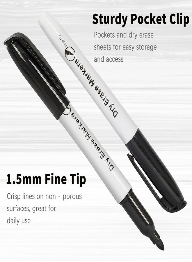 V-Opitos 72 Pack Fine Tip Dry Erase Markers - Bulk Whiteboard Erasable Black Markers, Ideal for School Classroom Office Supplies, Non-Toxic & Easy Clean for White board - Image 2