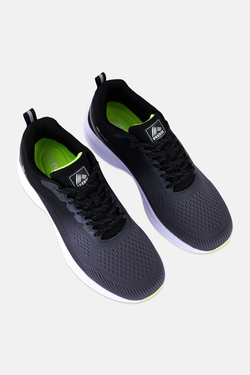 RBX Men Lace Up Training Shoes, Dark Grey - Image 4