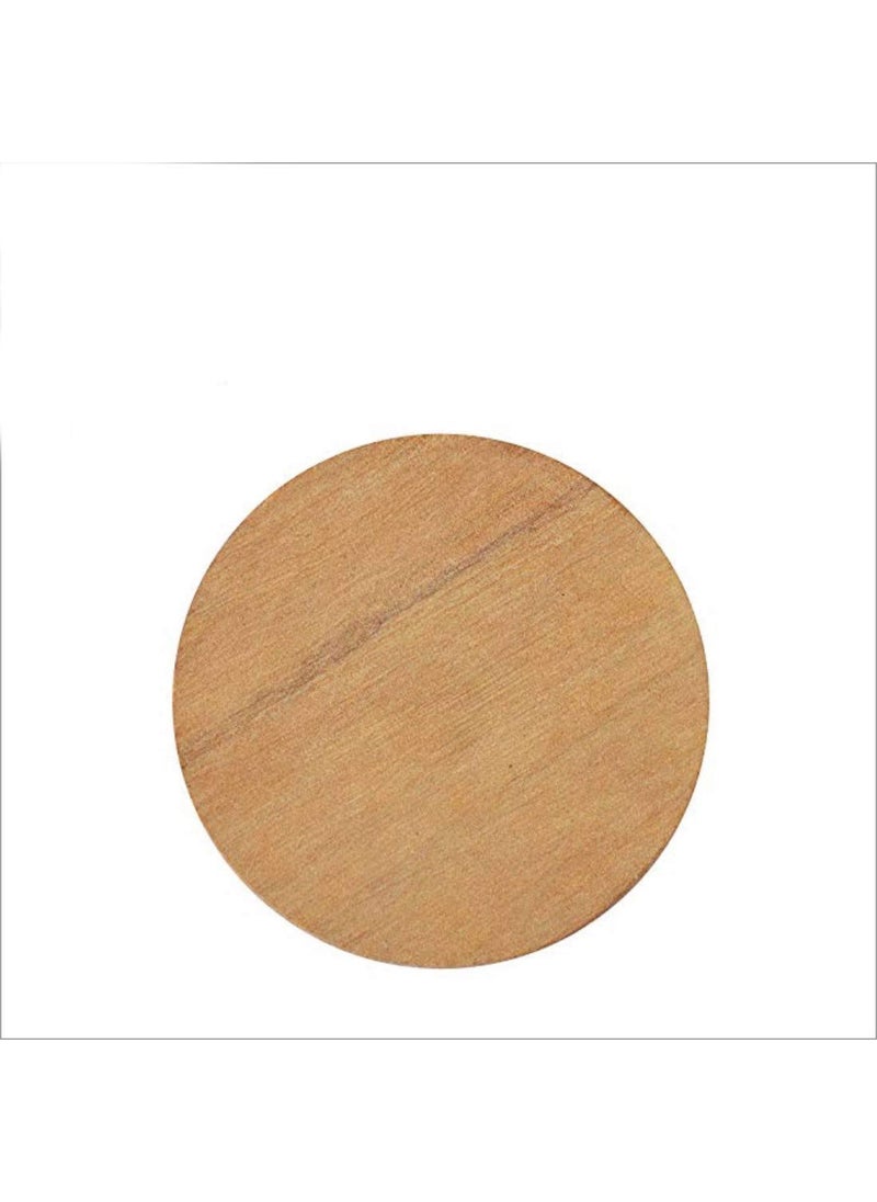 ROLIMOLI ROLIMOLI Specialized Rubbing Sandal Wood Round Stone Chandan Chakla (Brown, 5 inch)  - Image 1