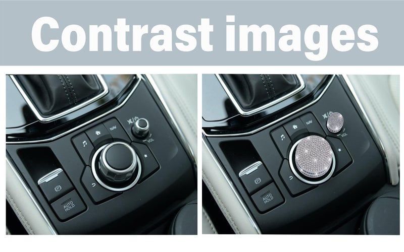 ZSJO Bling Media Control Volume Knob Bling Crystal Shiny Accessory Interior Cover Fit Mazda 3(2017-2018) Mazda 6 (2016-2021) Mazda CX-3(2019-2021) Mazda CX-5 (2016-2021) Mazda CX-9(2016-2021) - Image 2