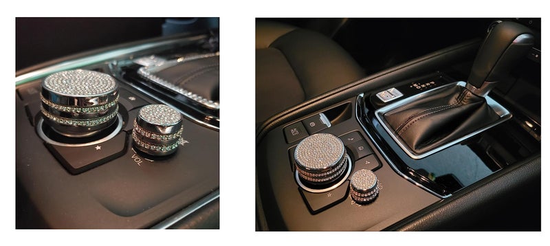 ZSJO Bling Media Control Volume Knob Bling Crystal Shiny Accessory Interior Cover Fit Mazda 3(2017-2018) Mazda 6 (2016-2021) Mazda CX-3(2019-2021) Mazda CX-5 (2016-2021) Mazda CX-9(2016-2021) - Image 5
