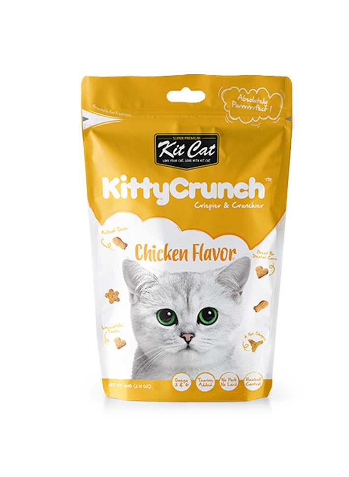 كيت كات 60 جرام من حلوى القطط كيتي كرانش بنكهة الدجاج - Image 1