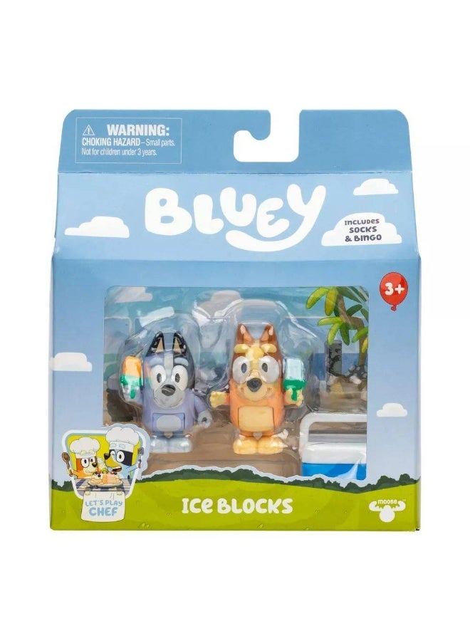 Bluey Let’s Play Chef Ice Blocks Figure Pack (6 cm, Pack of 2) - Image 1