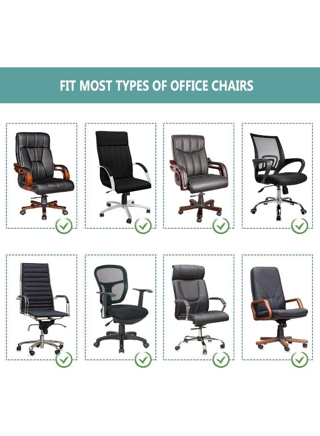 Office Chair Cover - Universal Stretch Desk Chair Cover Computer Chair Sli Pieces overs Size: L - Black  - Image 5