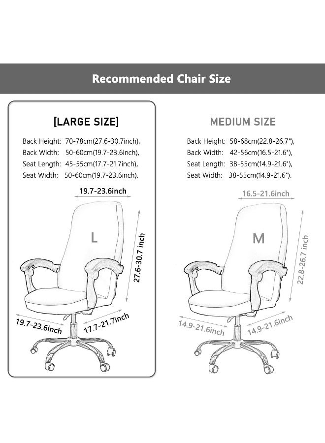 Office Chair Cover - Universal Stretch Desk Chair Cover Computer Chair Sli Pieces overs Size: L - Black  - Image 1