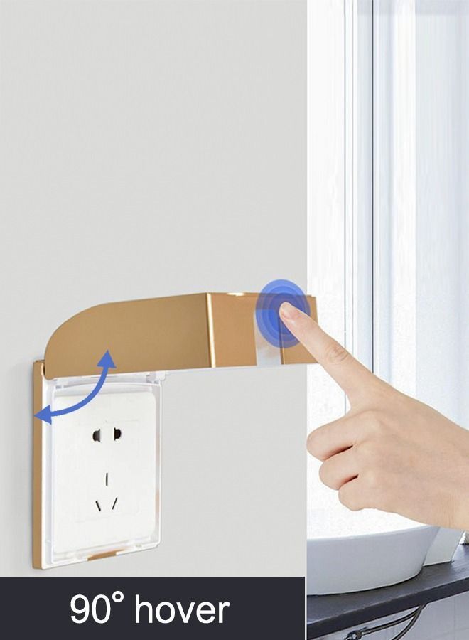 2-Pcs Plastic Wall Switch Waterproof Clear Cover Box, Universal Plug Socket Cover, Light Panel Doorbell Flip Cap Home Bathroom Kitchen Accessory - Image 4
