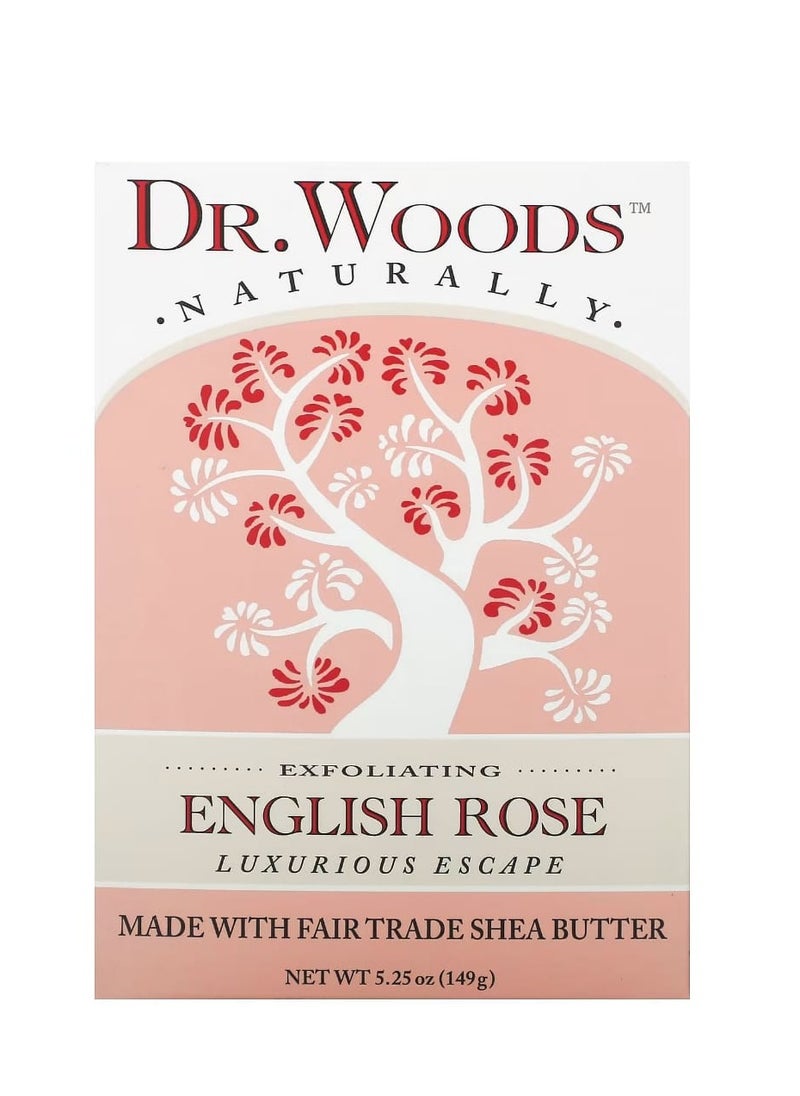 Dr. Woods Dr Woods Exfoliating Bar Soap English Rose  5.25 oz (149 g)  - Image 1