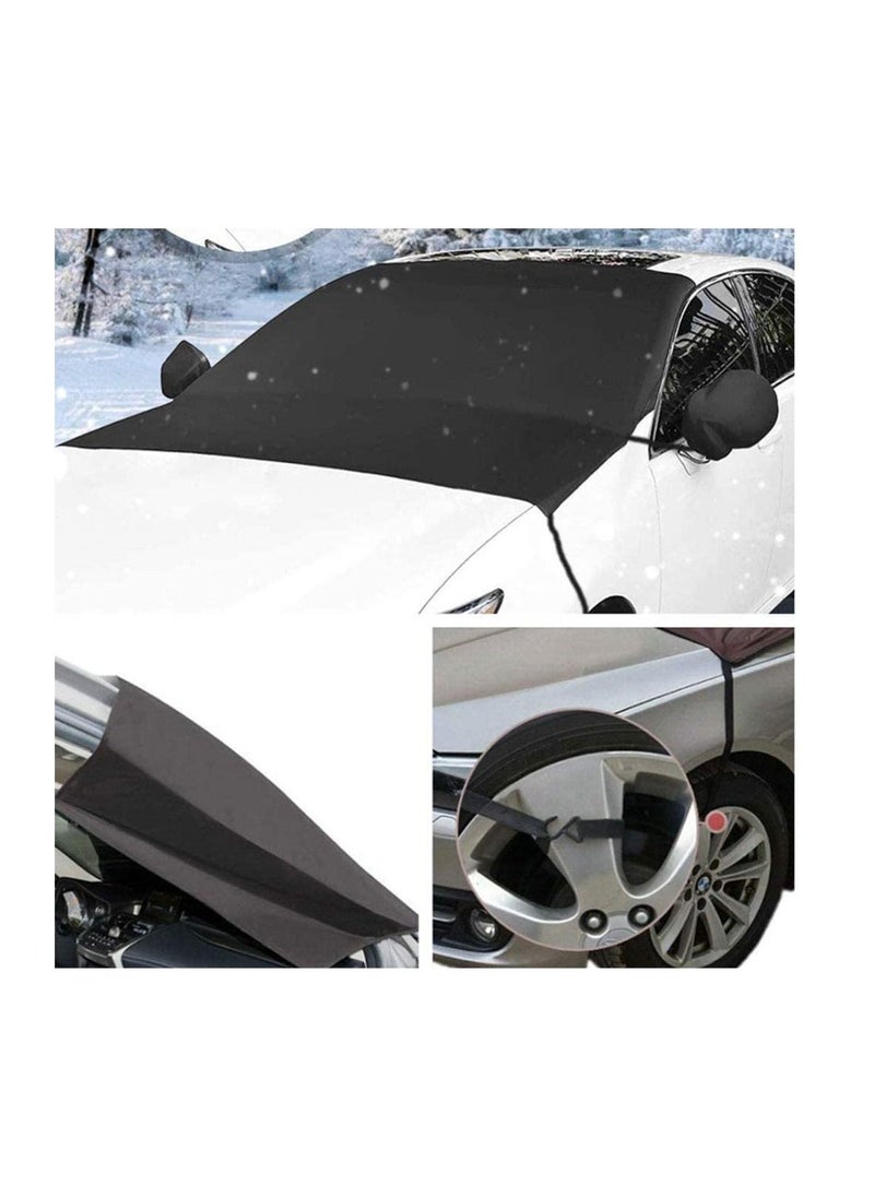 Car Front Windshield Sun Shade with 2 pcs Side Mirror Sunshade, Winter with Side Mirror Cover Snow UV Protection Frost Truck Windshield Sunshade