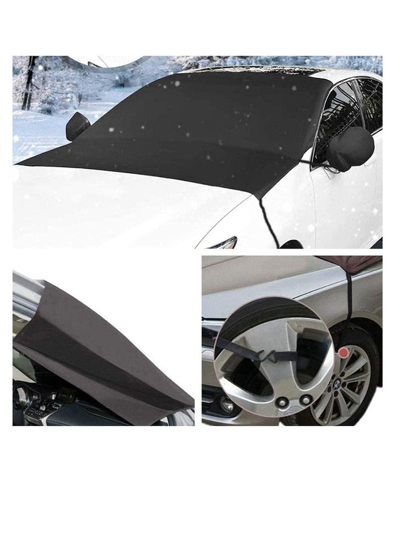 Car Front Windshield Sun Shade with 2 pcs Side Mirror Sunshade, Winter with Side Mirror Cover Snow UV Protection Frost Truck Windshield Sunshade