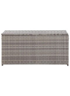 vidaxl vidaXL Garden Storage Box Poly Rattan 100x50x50 cm Grey  - Image 2