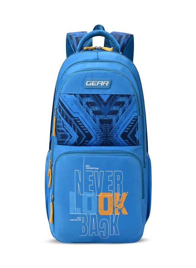Gear Vagabond 19"/24L Large Water Resistant School Bag/Casual Backpack/Daypack/Laptop Bag for Boys/Girls (Blue - Blue) - Image 1