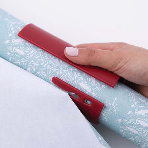 Little ELF Wrapping Paper Cutter (2-Pack) | Red Christmas Gift Wrap Cutter | As seen on Shark Tank | Made in USA | Gift Wrapping Paper Slicing Tool - Image 2