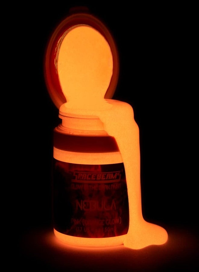 SpaceBeams Nebula Glow in the Dark Paint (1.7 Fl Oz) Pink With Orange Glow, Non-Toxic, Water Based - Image 2