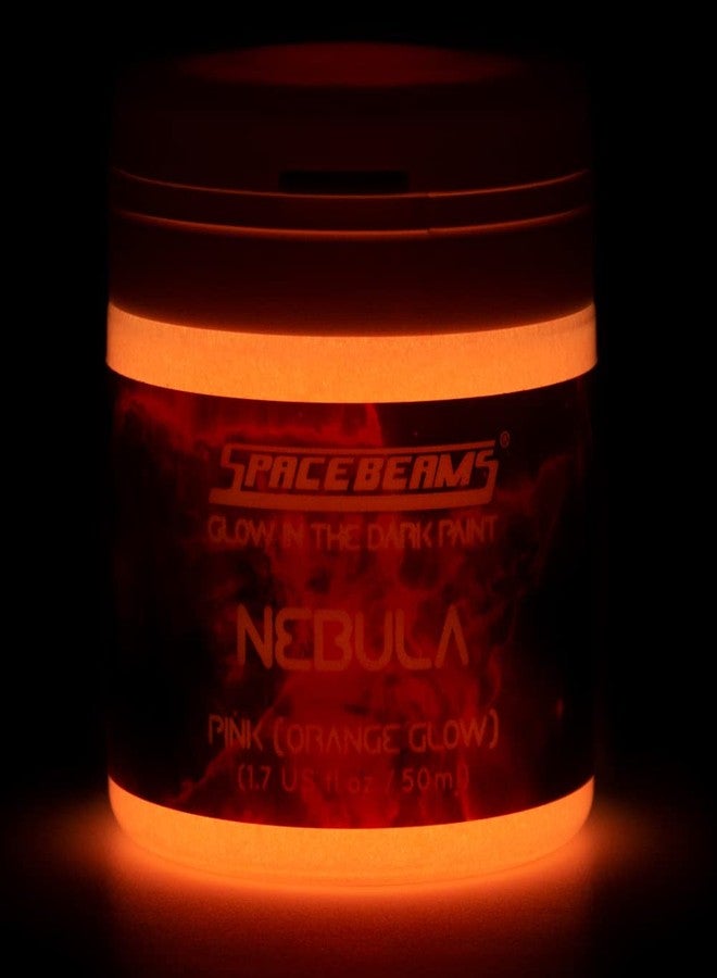 SpaceBeams Nebula Glow in the Dark Paint (1.7 Fl Oz) Pink With Orange Glow, Non-Toxic, Water Based - Image 3