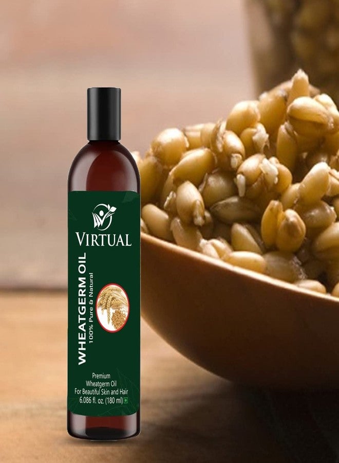 افتراضي زيت جنين القمح النقي 100% من فيرتوال للعناية بالشعر والبشرة، زيت طبيعي معصور على البارد (180 مل) - عبوة من قطعتين - Image 5