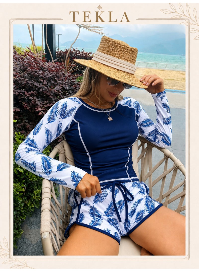 Tekla Tropical Long Sleeve Swim Set – Quick-Dry & Beach-Ready for Stylish Summer Days - Image 4