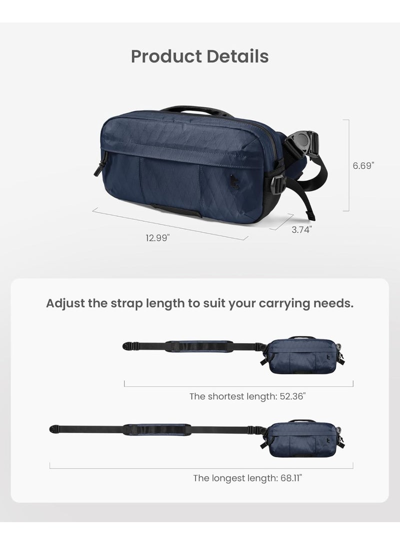 Tomtoc Wander-T26 X-Pac 5.5L Daily Sling Bag – Waterproof Tech & Gaming Crossbody Bag for 8.3” iPad Mini, Steam Deck/OLED, Nintendo Switch 2, ROG Xbox Ally/ROG Ally X, Nintendo Switch/OLED - Image 5