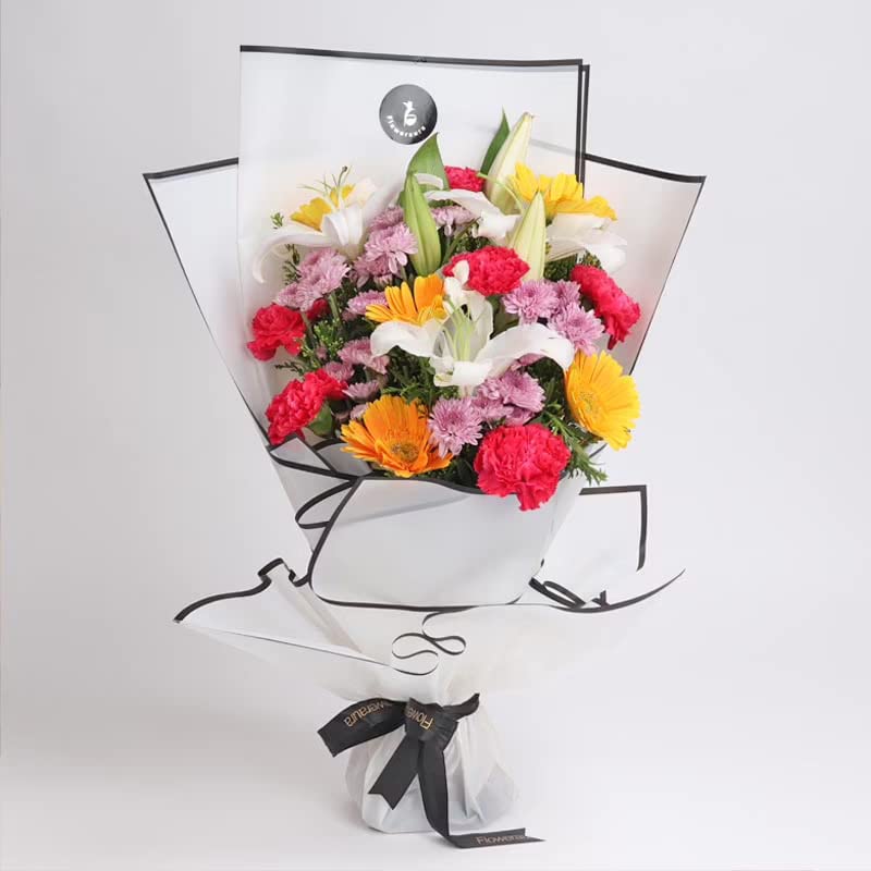 Floweraura FlowerAura Fresh Live Flower Bouquet of 18 Mix Flowers In Premium Packing For Birthday Gift Anniversary Gift Wedding Gift Congratulations Gift Gift For Special Occasions Same Day Delivery  - Image 4