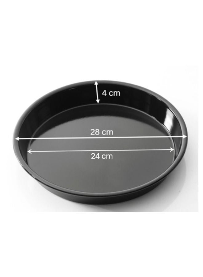 Easy Cooking Aluminium Non-Stock Round Baking Pan Black 28cm - Image 4
