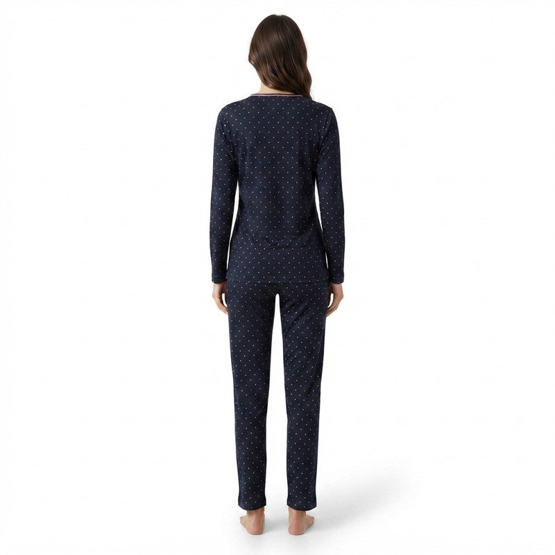 JOANNA 2-Piece Pajama Set Long Sleeve Top and Pants Soft Printed Sleepwear for Women - Image 2