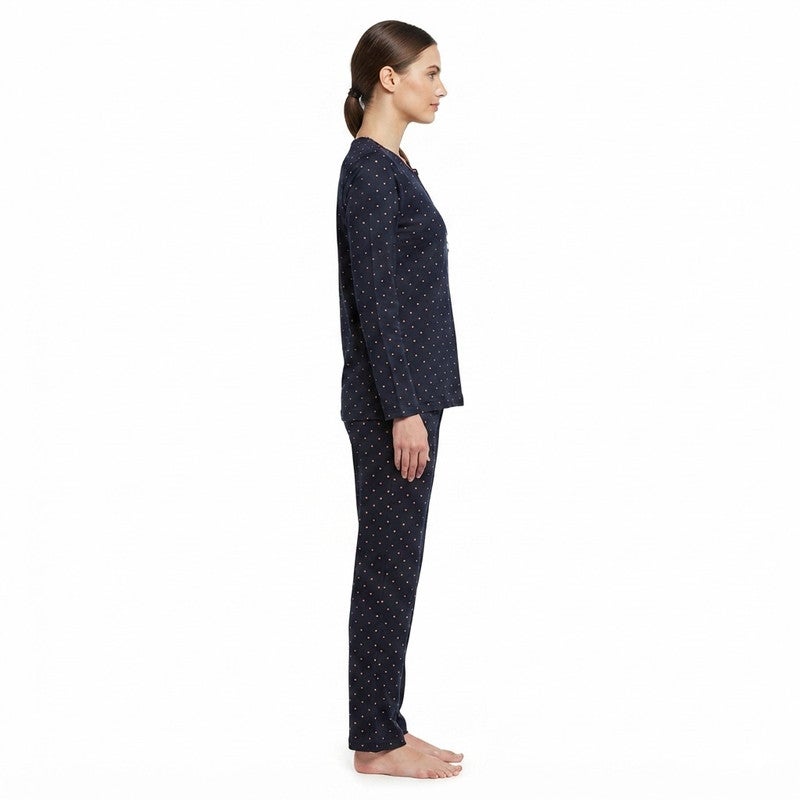 JOANNA 2-Piece Pajama Set Long Sleeve Top and Pants Soft Printed Sleepwear for Women - Image 3