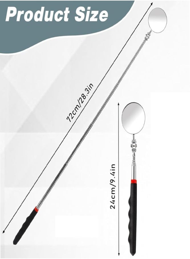 BELLSBERRY 360° Rotating Telescopic Inspection Mirror Extendable Mechanic Tool for Automotive Repair Viewing Tool - Image 2