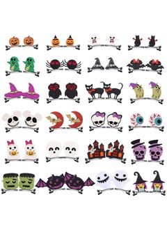 EBANKU 48PCS Halloween Hair Clips EBANKU Halloween Cartoon Hair Clips Pumpkin Ghost Witch Hair Decoration Spider Web Castle Hairpins Cute Halloween Barrettes for Women Girls Halloween Cosplay Accessories 