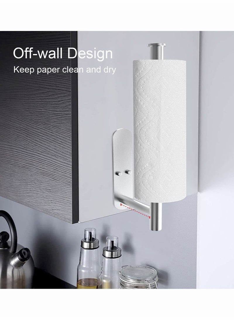 Generic Toilet Roll Holder for Bathroom Stainless Steel Toilet Paper Holder Self Adhesive Tissue Paper Holder Silver  - Image 4