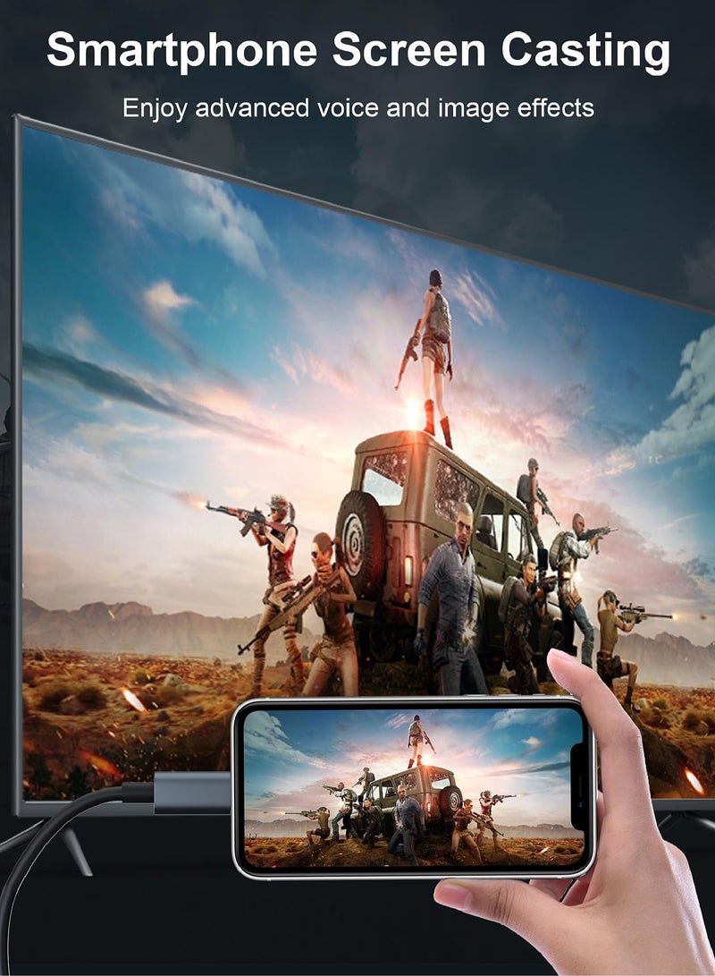 Mi VAZA Tyep-C to HDTV Cable - USB C Monitor HDMI Cable - Support 8K/4K/2K - Compatible with Mobile Phone/Laptop/Computer/iPad/Android/iOS/Samsung/Projector - 2M - Image 5