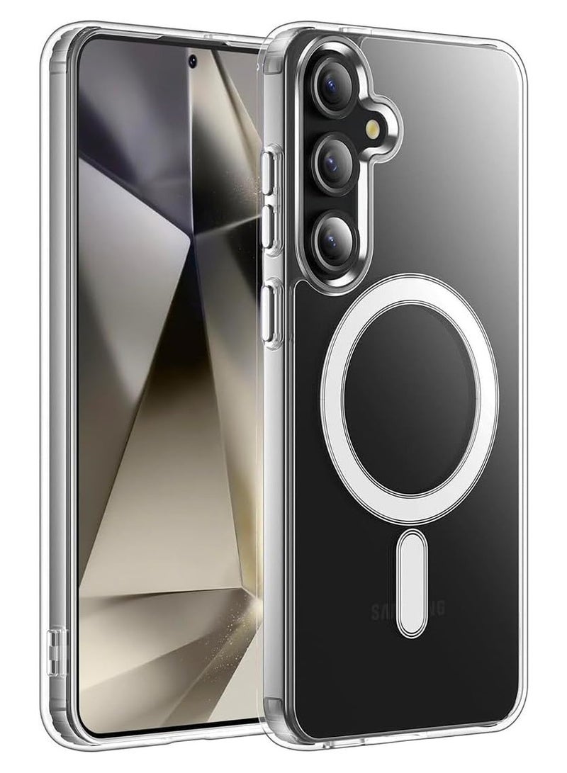 Bills Samsung Galaxy S24 FE Clear Magnetic Cover | Mag Safe Compatible | Hybrid Protective Clear Hard Back Case | Shockproof Frame Edge Bumper | Slim Transparent Case for Samsung Galaxy S24 FE - Image 3
