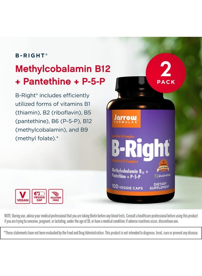 Jarrow Formulas B-Right (Complex) 100 VCAPS (Pack of 2) - Image 3