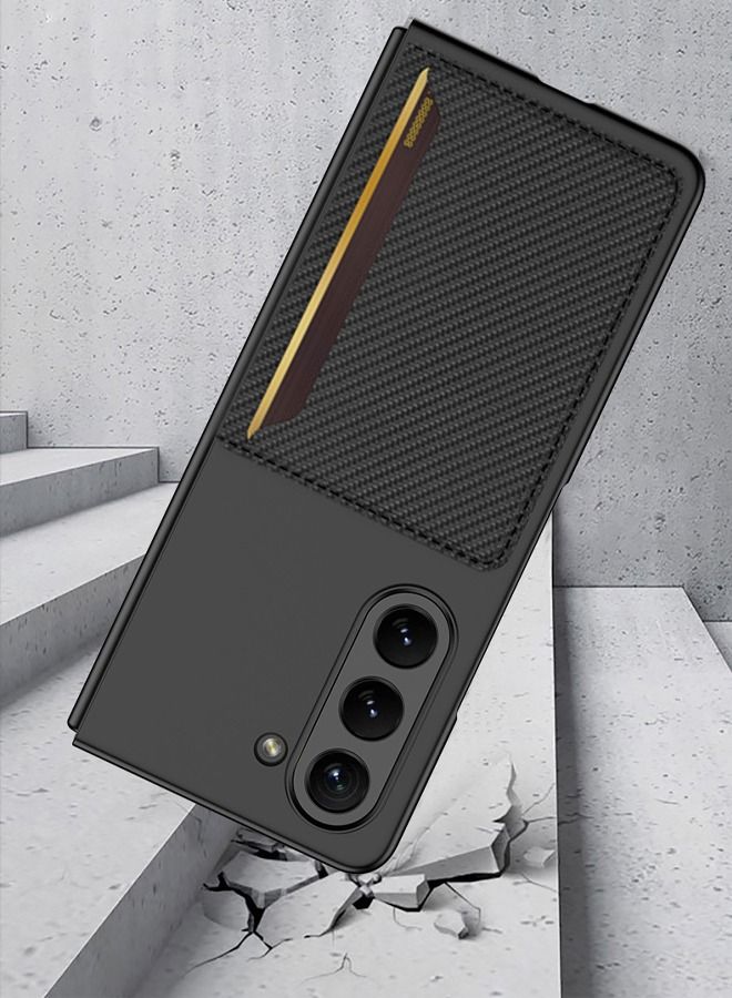 Samsung Galaxy Z Fold 5 Case with Card Holder Phone Kickstand Protector Camera Lens Cover Shockproof Protective Back Cover Anti-Fingerprint Anti-Scratch Protection for Samsung Z Fold 5 5G 2023  - Image 4