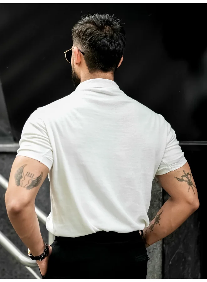 Maniac  White Polo T-Shirt for Men for Men | Best Price UAE