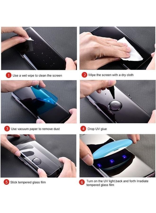 NIBEMINENT UV Liquid Curved Full Screen Tempered Glass For Galaxy Note 9 Clear - Image 5