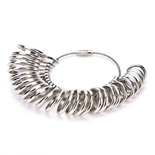 zhart Metal Aluminium Ring Finger Sizer Gauge for Men and Women (Silver, 1-15 USA) - Image 4