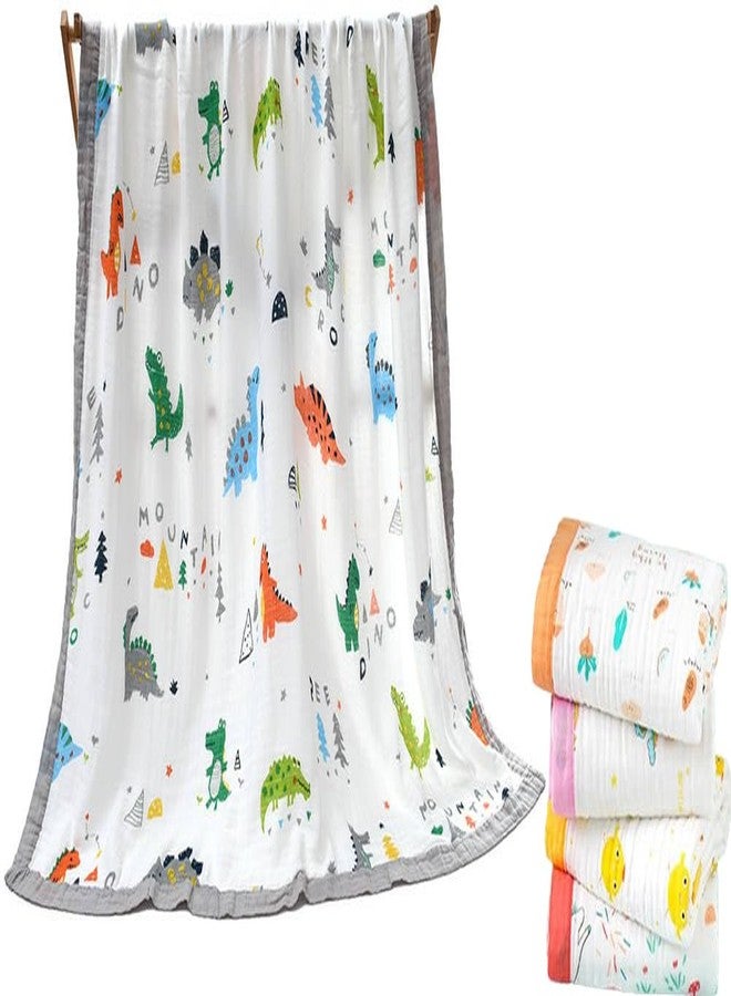 ZAPLES Organic 100% Muslin Cotton Baby Bath Towel Super Absorbent Extra Soft Muslin Bath Towel for Infants, New Born Babies and Toddlers Boys and Girls - 105x105 cm (Multi Printed) - Image 1